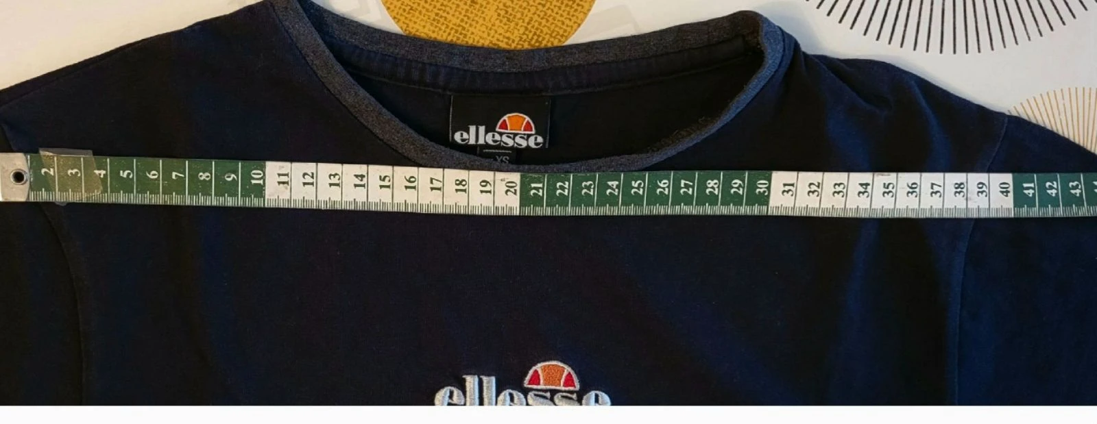 Ellesse T-shirt TXS /TFr34- Preta - Logo Bordado Ellesse na Frente em OT – photo 7